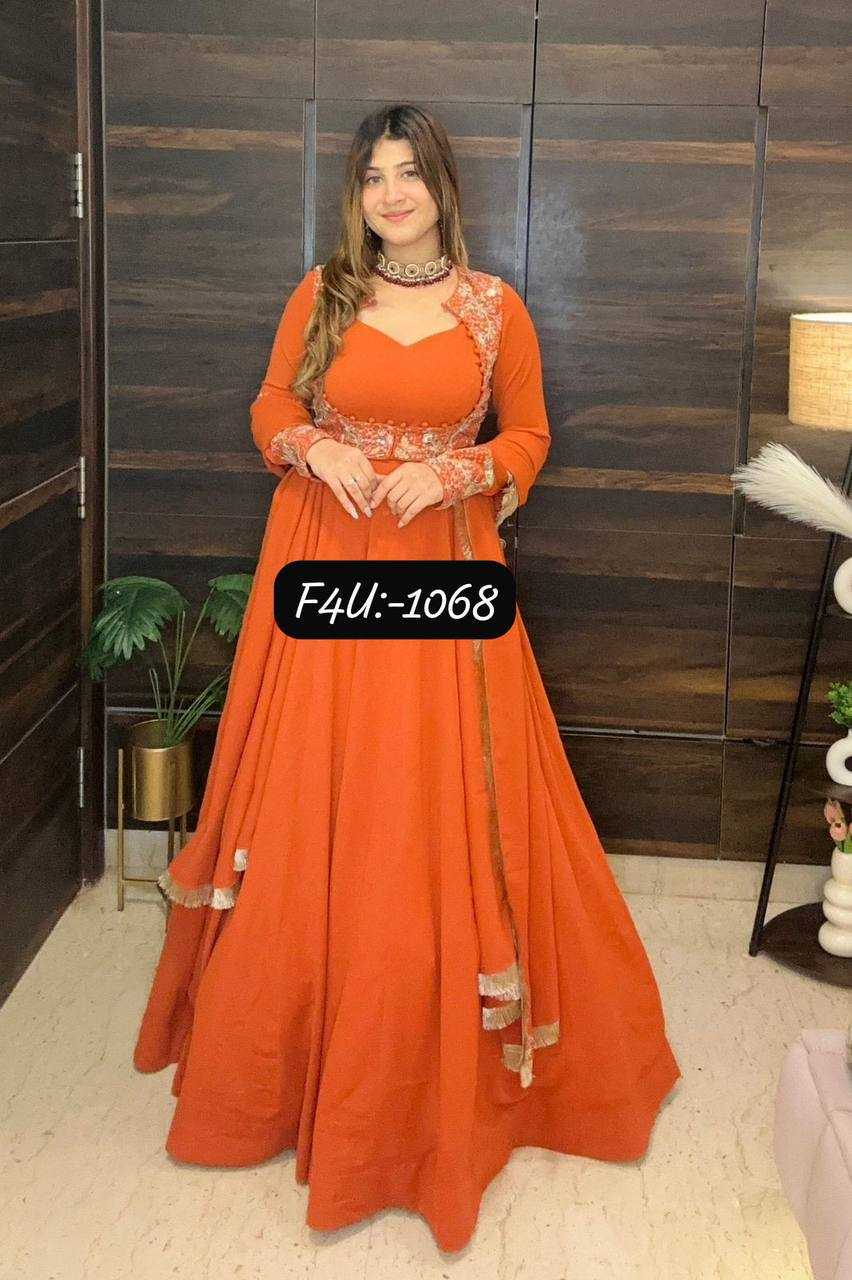 Ynf Faux Georgette KESH531 1068 Gowns Wholesale Anarkali Gown Georgette Gown Designer Gowns Manufacturer- Kapda Export