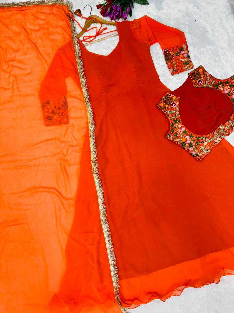 Ynf Faux Georgette KESH531 1068 Gowns Wholesale Anarkali Gown Georgette Gown Designer Gowns Manufacturer- Kapda Export