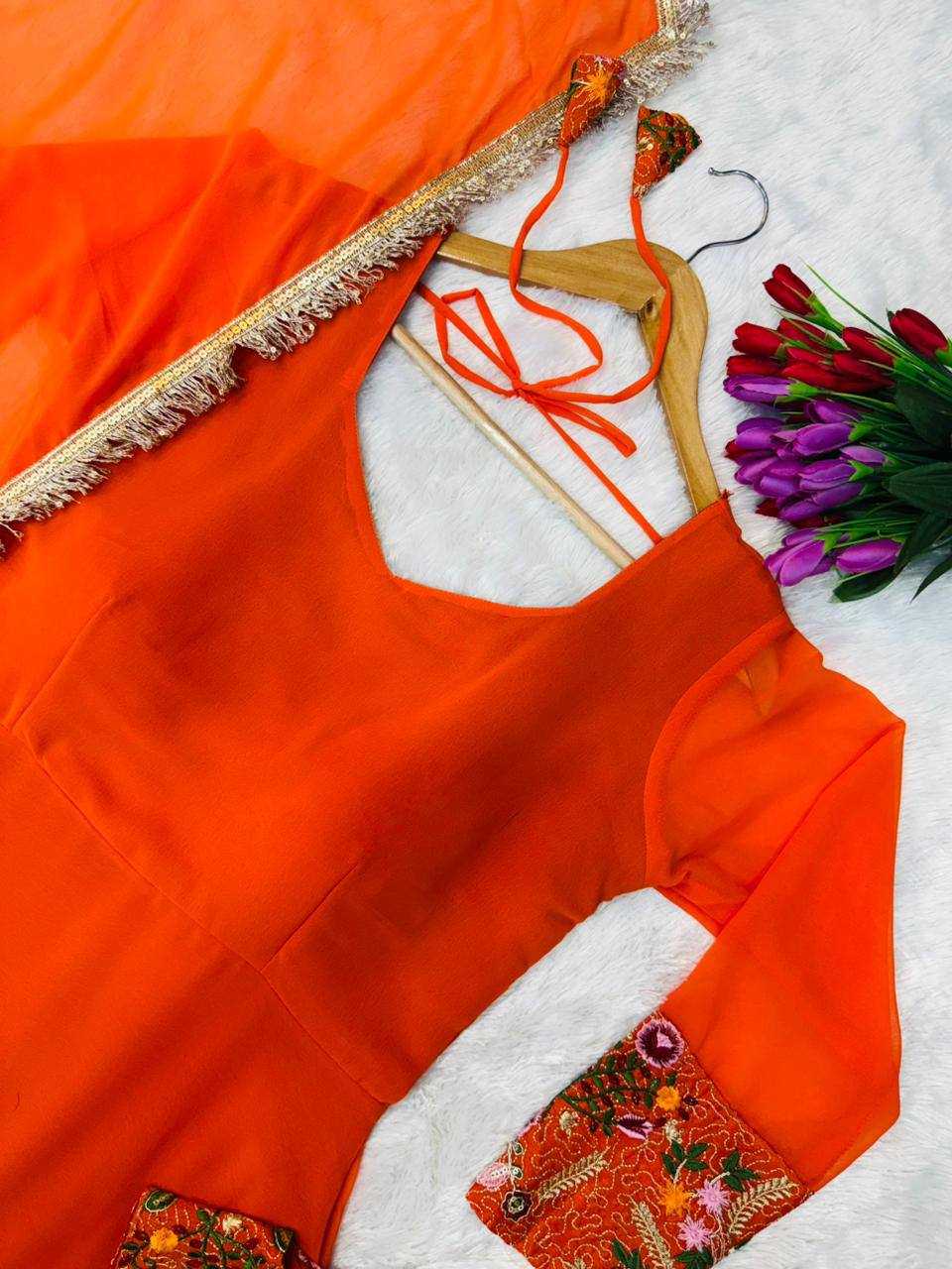 Ynf Faux Georgette KESH531 1068 Gowns Wholesale Anarkali Gown Georgette Gown Designer Gowns Manufacturer- Kapda Export