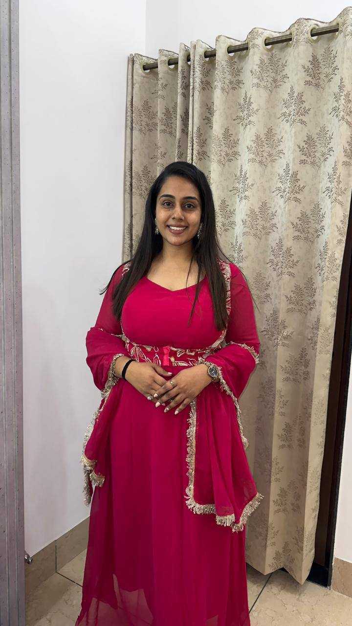 Ynf Faux Georgette KESH531 1075 Gowns Wholesale Fancy Gowns Anarkali Gown Embroidered Gown Manufacturer- Kapda Export