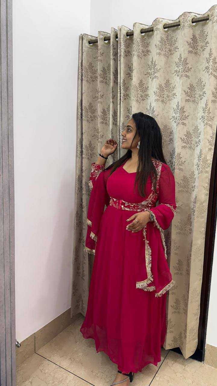 Ynf Faux Georgette KESH531 1075 Gowns Wholesale Fancy Gowns Anarkali Gown Embroidered Gown Manufacturer- Kapda Export