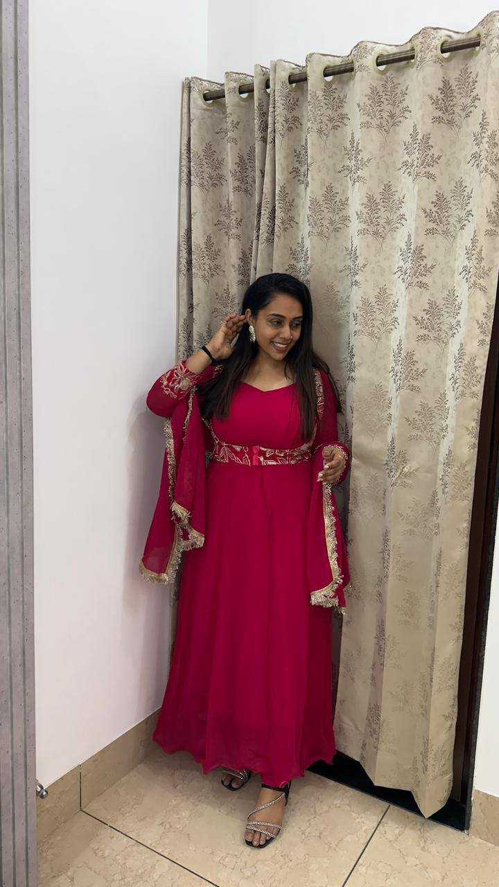 Ynf Faux Georgette KESH531 1075 Gowns Wholesale Fancy Gowns Anarkali Gown Embroidered Gown Manufacturer- Kapda Export