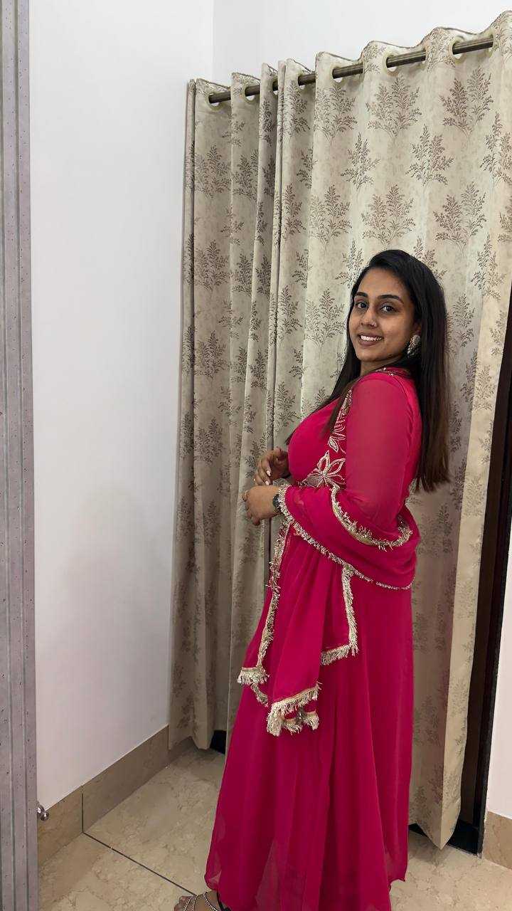 Ynf Faux Georgette KESH531 1075 Gowns Wholesale Fancy Gowns Anarkali Gown Embroidered Gown Manufacturer- Kapda Export