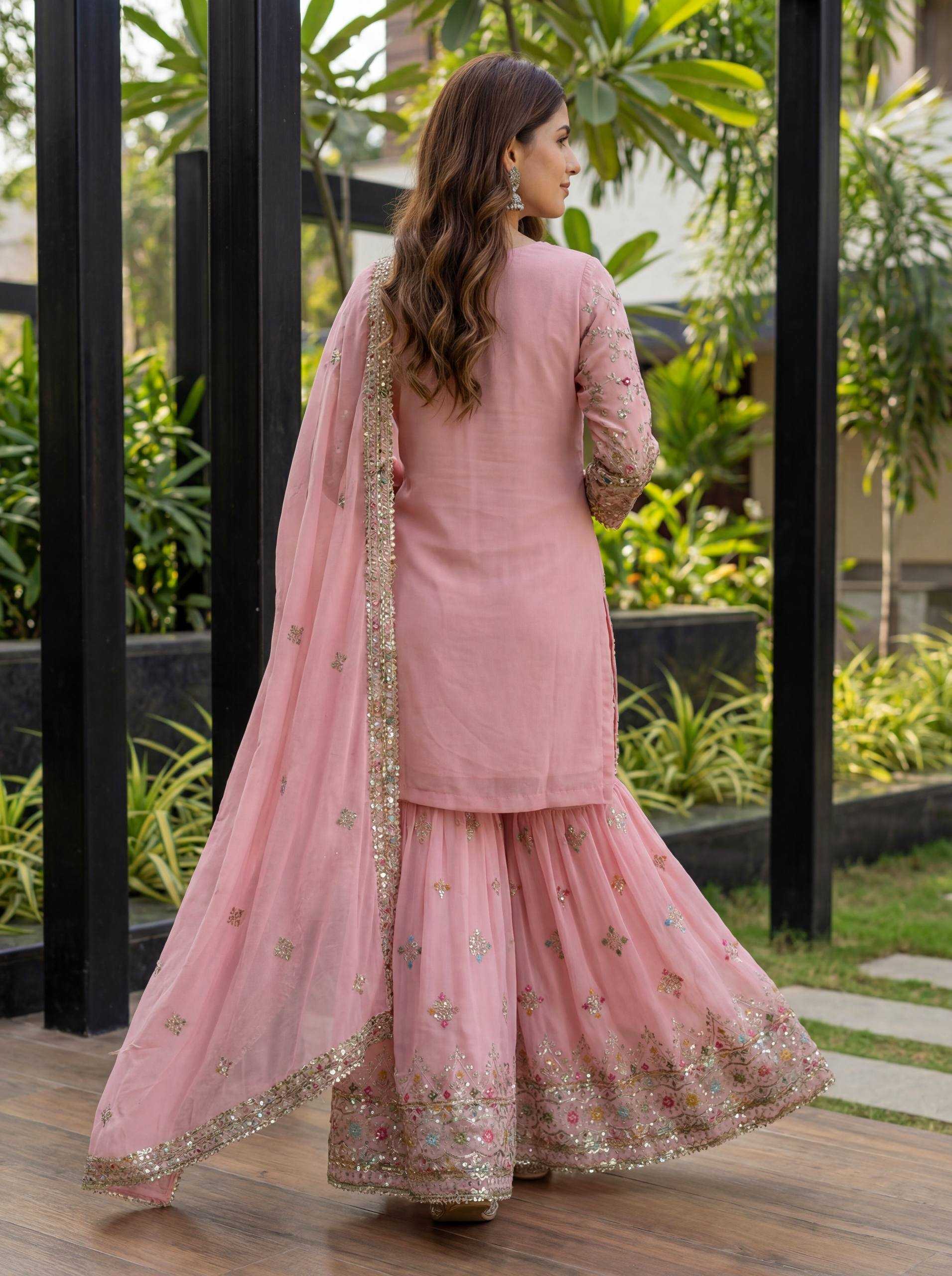 Ynf Faux Georgette KESH533 5152 Kurti Islamic Clothing Wholesale Pakistani Suits Georgette Kurti Embroidered Kurtis Manufacturer- Kapda Export