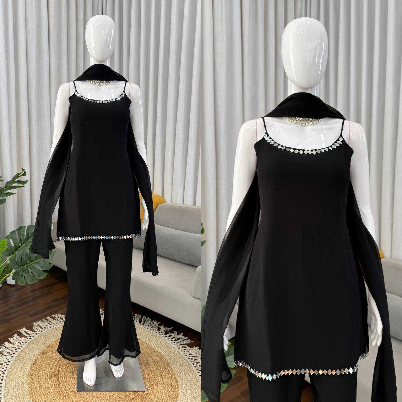 Ynf Faux Georgette RIN133 1582 Western Wears Wholesale Co-ord Set Tops Bottom Wear Manufacturer- Kapda Export