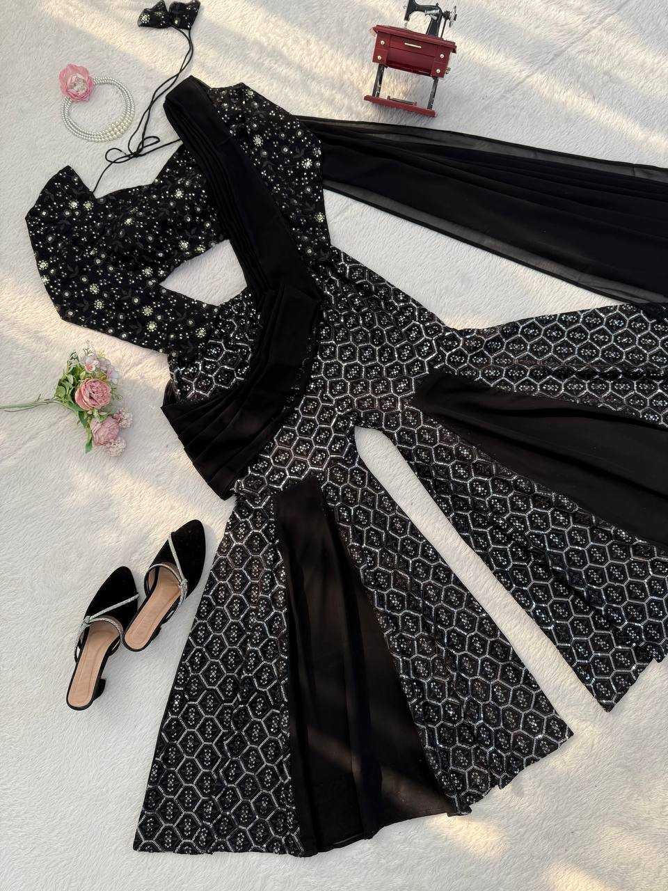 Ynf Faux Georgette RIN162 5894 Suits & Dresses Wholesale Sharara Salwar Suits Party wear suits Designer Suits Manufacturer- Kapda Export