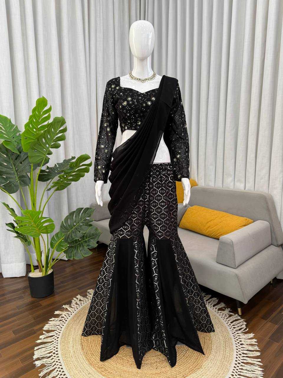 Ynf Faux Georgette RIN162 5894 Suits & Dresses Wholesale Sharara Salwar Suits Party wear suits Designer Suits Manufacturer- Kapda Export