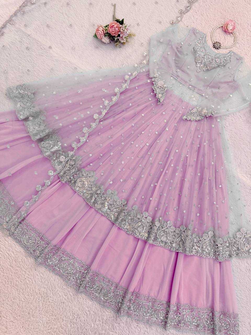 Ynf Faux Georgette RIN162 5976 Gowns Wholesale Embroidery Gowns Designer Gowns Sequin Gowns Manufacturer- Kapda Export