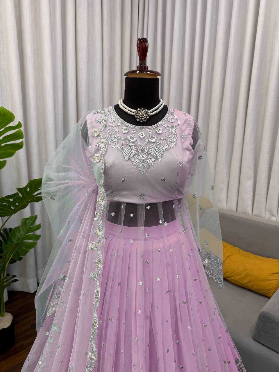 Ynf Faux Georgette RIN162 5976 Gowns Wholesale Embroidery Gowns Designer Gowns Sequin Gowns Manufacturer- Kapda Export