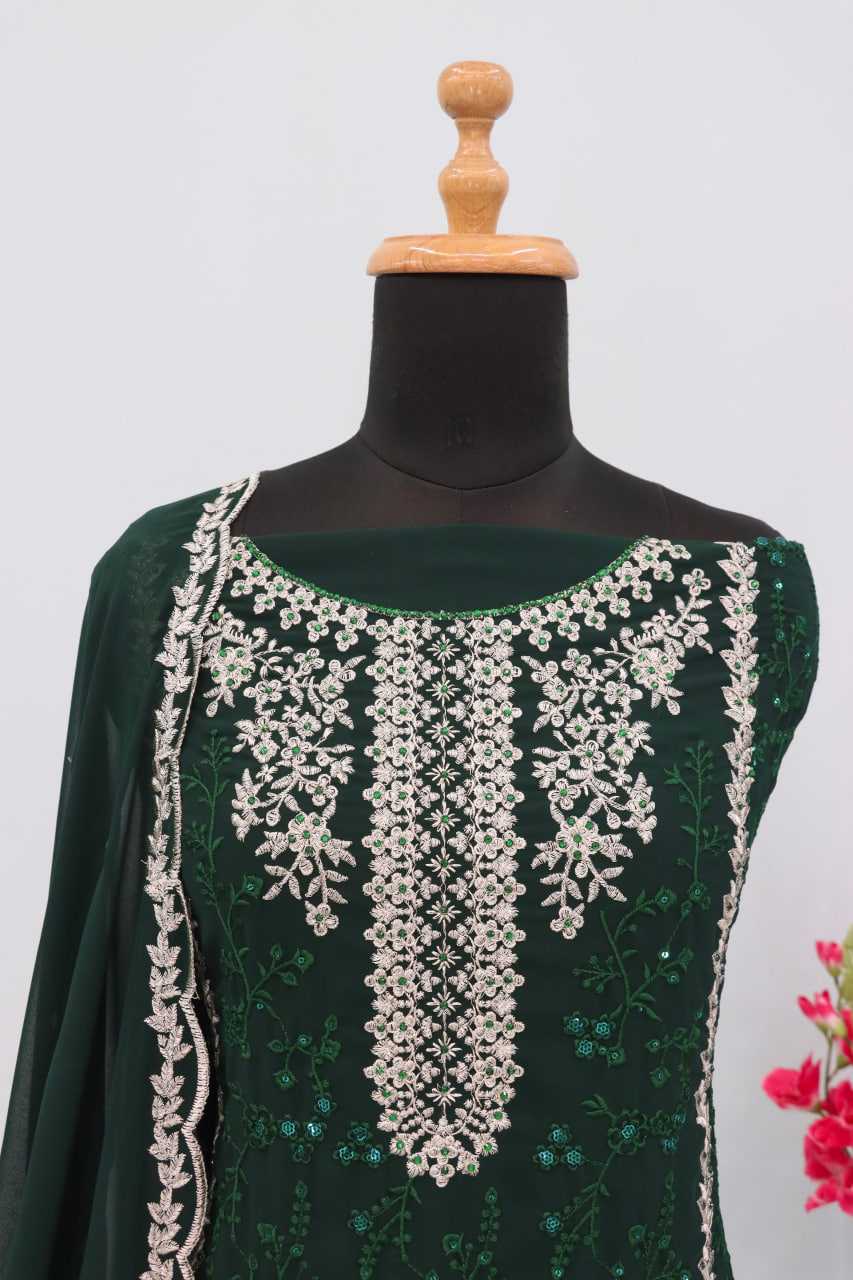 Ynf Faux Georgette RIN236 1302 Suits & Dresses Wholesale Embroidery Suits Georgette Suit Suit Material Manufacturer- Kapda Export