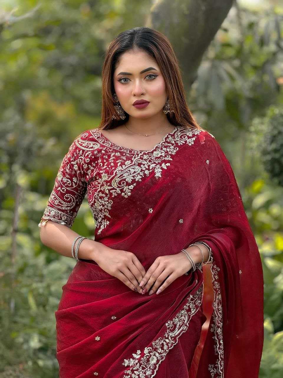 Ynf FENDY KESH554 MOHINI Sarees Wholesale Sequence Sarees Embroidered Sarees Satin Sarees Manufacturer- Kapda Export