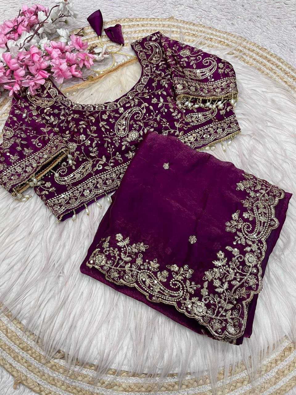 Ynf FENDY KESH554 MOHINI Sarees Wholesale Sequence Sarees Embroidered Sarees Satin Sarees Manufacturer- Kapda Export