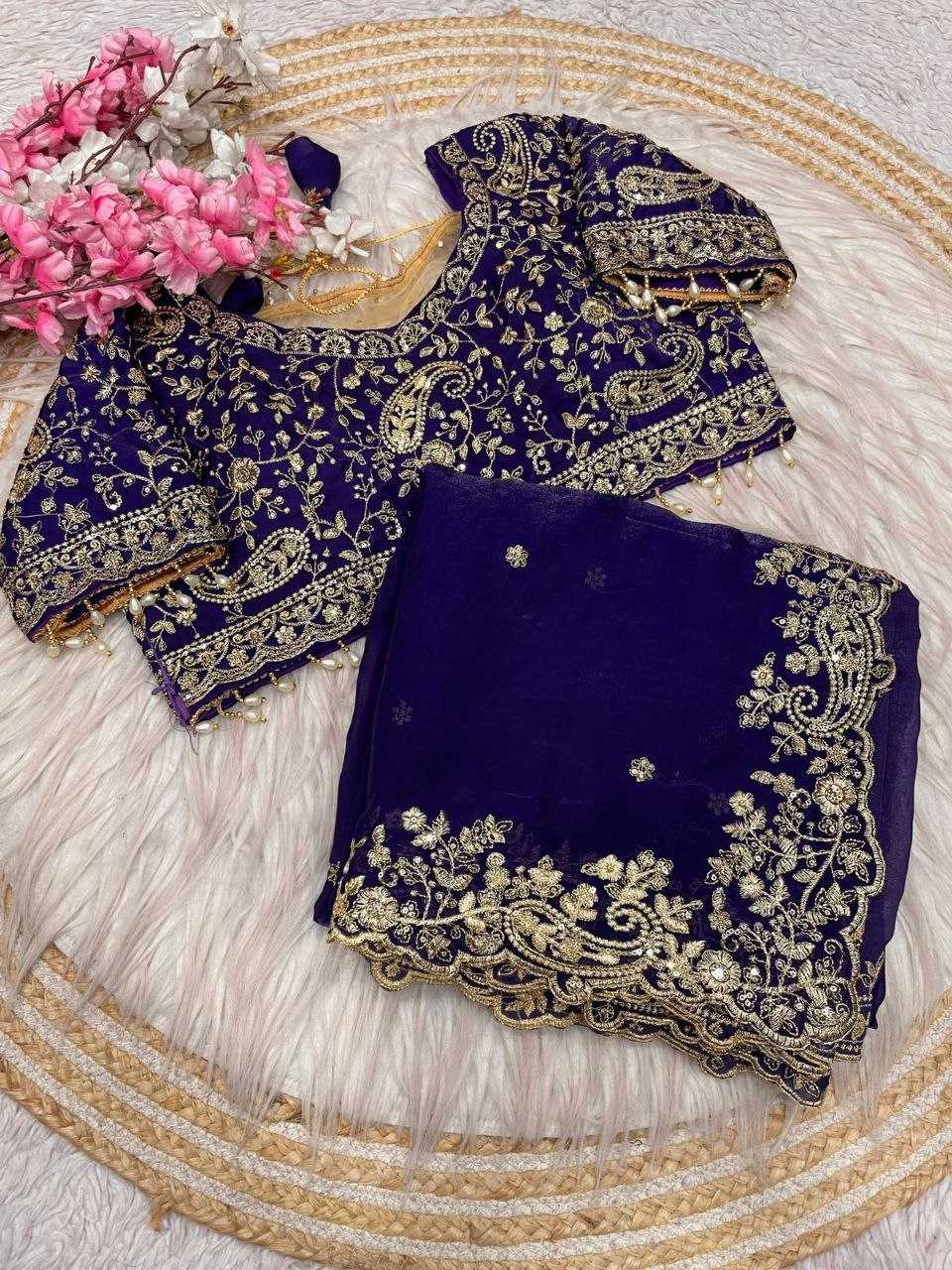 Ynf FENDY KESH554 MOHINI Sarees Wholesale Sequence Sarees Embroidered Sarees Satin Sarees Manufacturer- Kapda Export