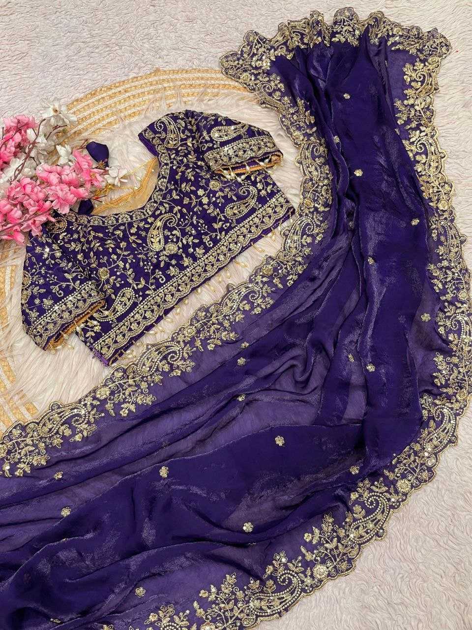 Ynf FENDY KESH554 MOHINI Sarees Wholesale Sequence Sarees Embroidered Sarees Satin Sarees Manufacturer- Kapda Export