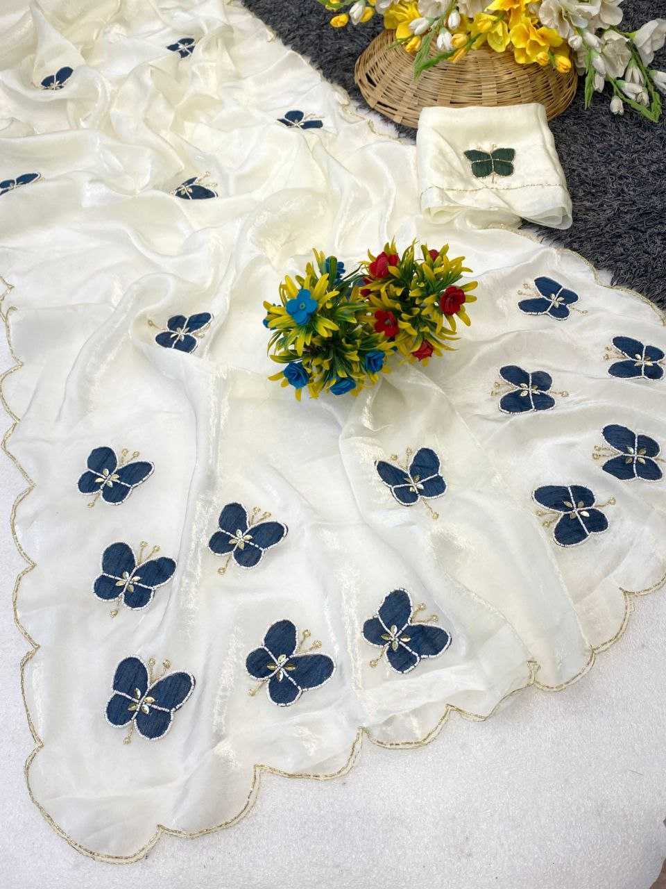 Ynf FENDY KESH554 TAMNNA Sarees Wholesale Hand Work Sarees Butta Sarees Satin Sarees Manufacturer- Kapda Export