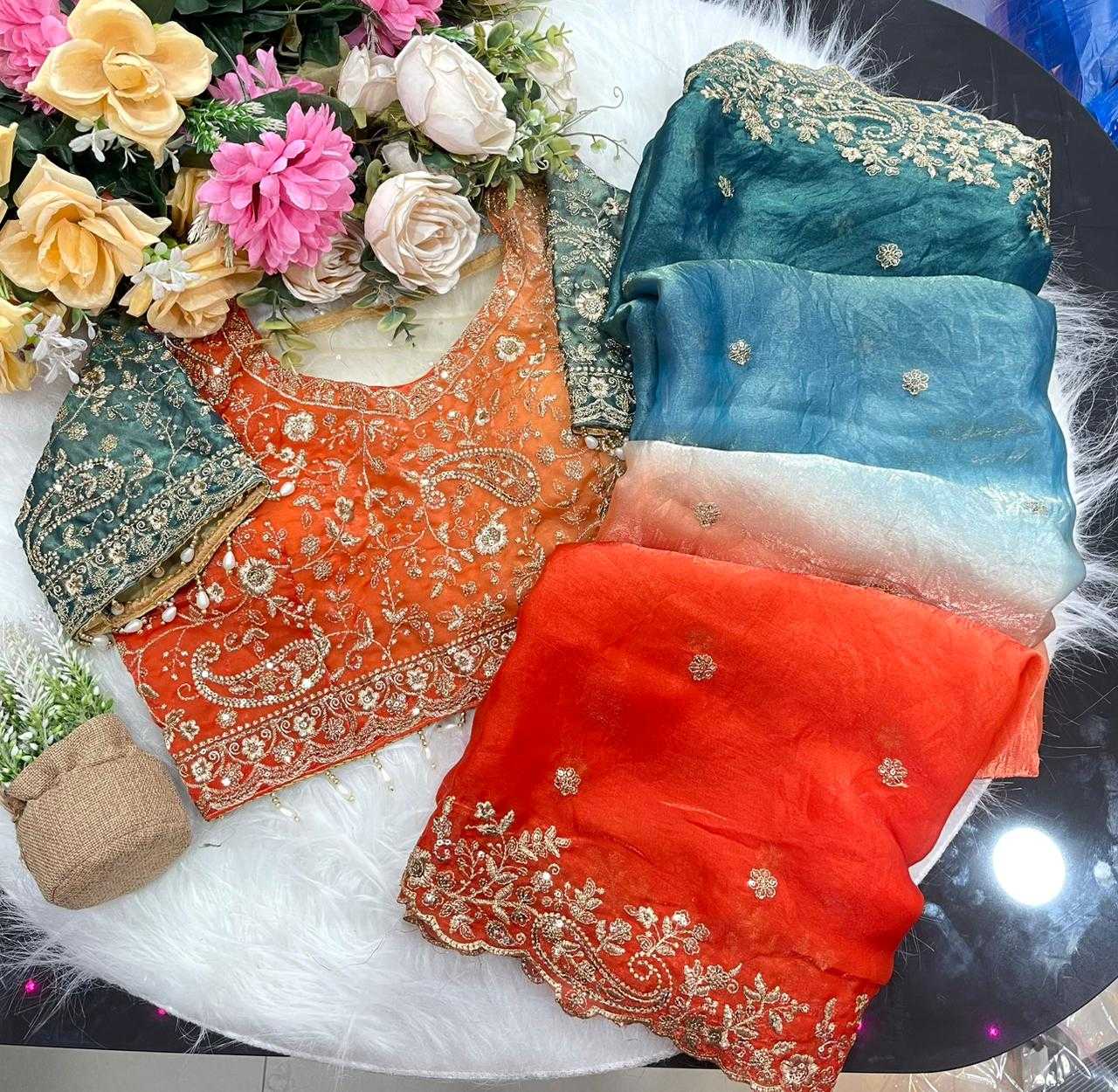 Ynf FENDY KESH651 kavya Sarees Wholesale Sequence Sarees Embroidered Sarees Butta Sarees Manufacturer- Kapda Export