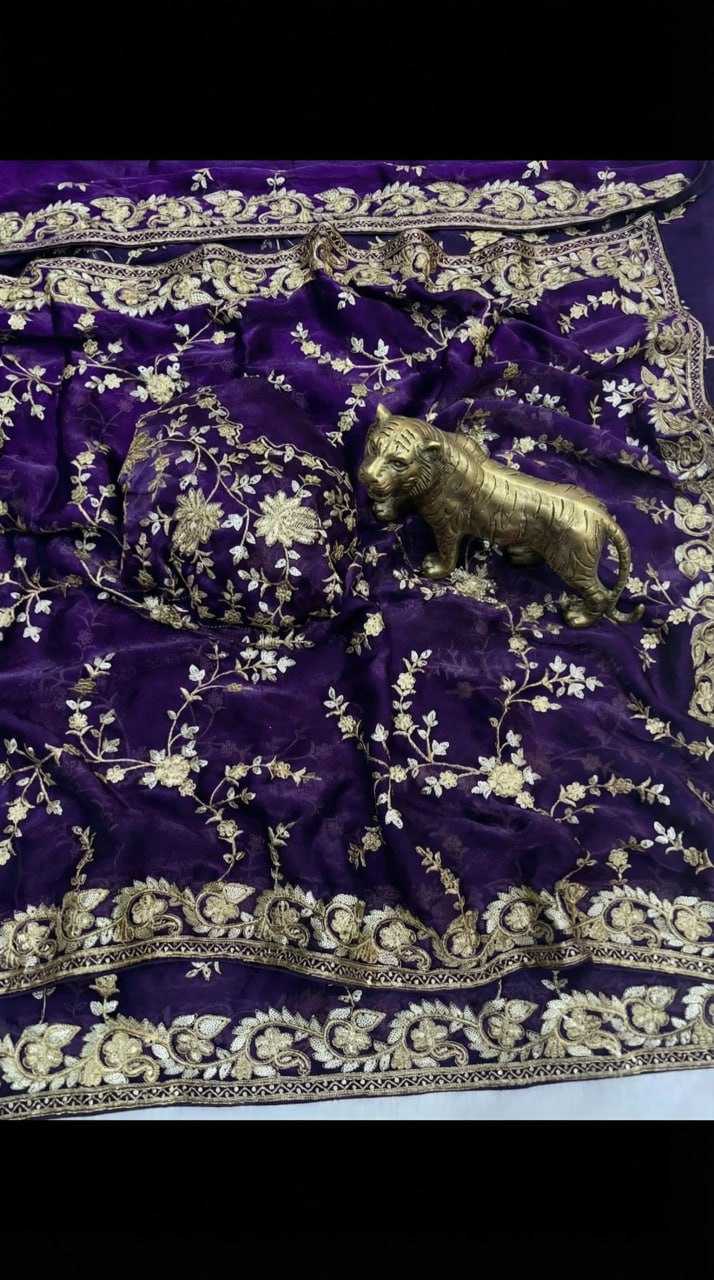 Ynf FENDY KESH651 Maniyar Sarees Wholesale Sequence Sarees Embroidered Sarees Zari Border Sarees Manufacturer- Kapda Export