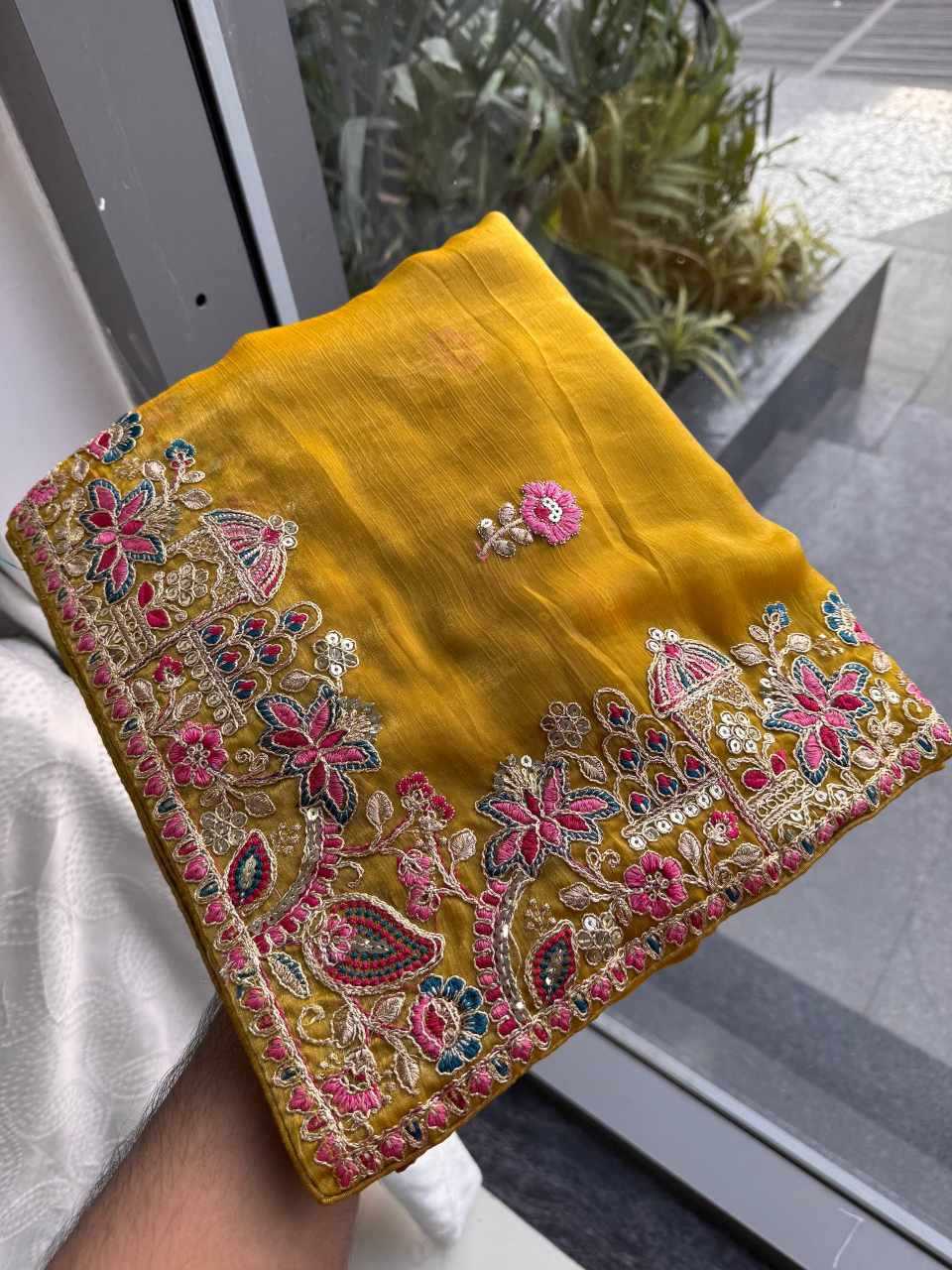 Ynf FENDY KESH659 Gucci3 Sarees Wholesale Embroidered Sarees Lace Border Sarees Cutwork Saree Manufacturer- Kapda Export