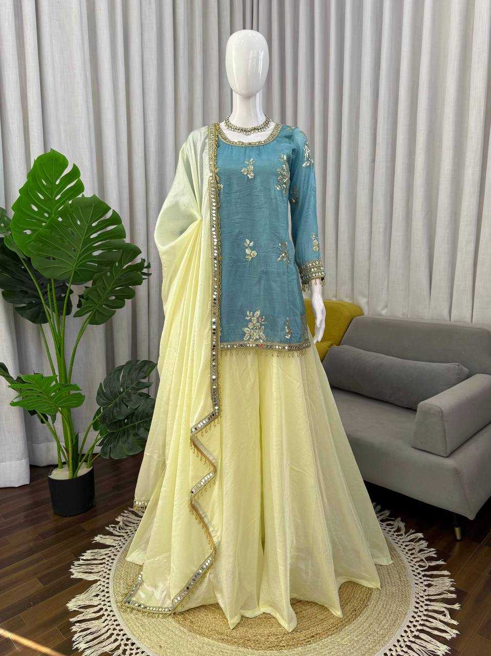 Ynf FENDY RIN162 5989 Suits & Dresses Wholesale Palazzo Suit Party wear suits Designer Suits Manufacturer- Kapda Export