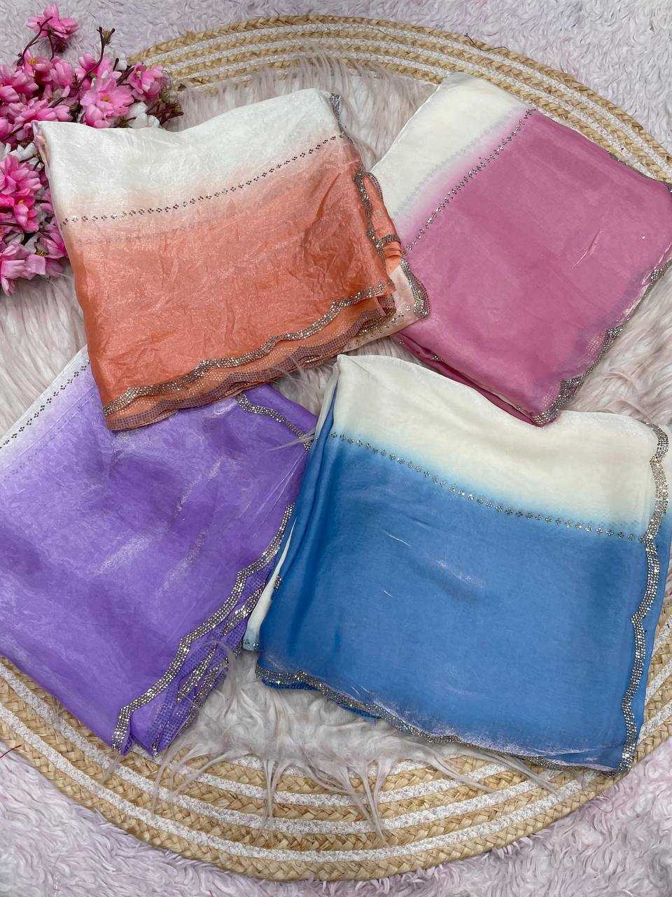 Ynf FENDY RIN230 626 Sarees Wholesale Party Wear Sarees Ajrakh Sarees Satin Sarees Manufacturer- Kapda Export