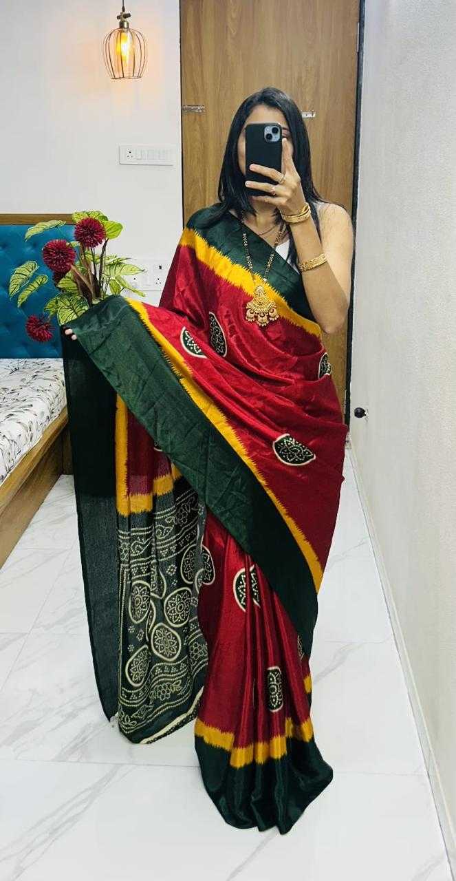 Ynf Gajji Silk KESH576 Aimaara Sarees Silk Sarees Wholesale Ajrakh Sarees Gajji Modal Sarees Soft Silk Sarees Manufacturer- Kapda Export