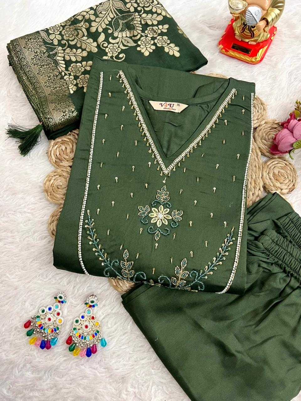 Ynf Gajji Silk KESH594 Aabroo Kurti Plus Size Collections Wholesale Designer Kurtis Silk Kurtis Kurti With Pants Manufacturer- Kapda Export