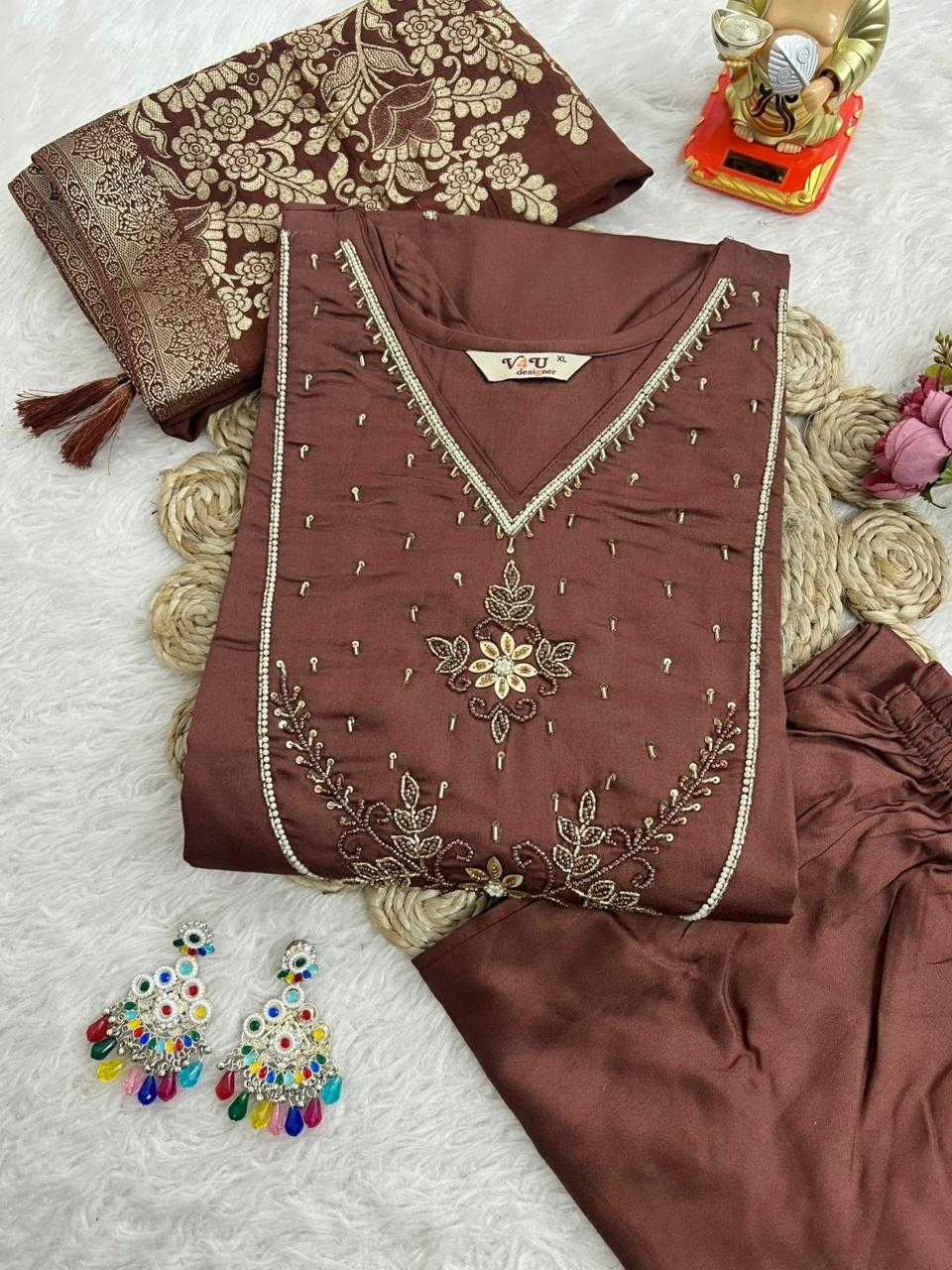 Ynf Gajji Silk KESH594 Aabroo Kurti Plus Size Collections Wholesale Designer Kurtis Silk Kurtis Kurti With Pants Manufacturer- Kapda Export
