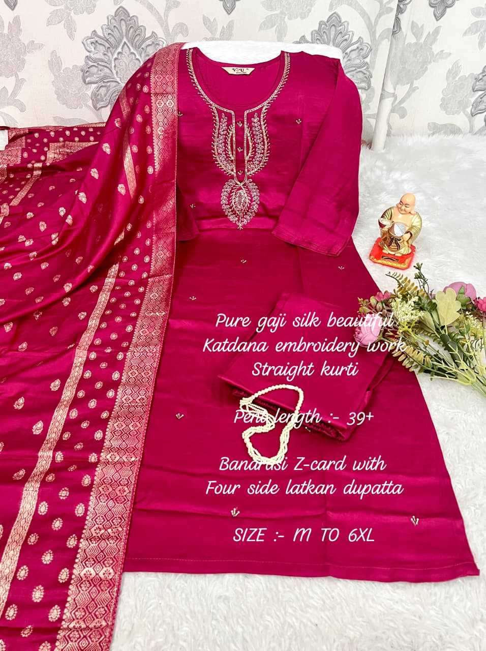 Ynf Gajji Silk KESH594 Hiral Kurti Plus Size Collections Wholesale Designer Kurtis Silk Kurtis Handloom Kurtis Manufacturer- Kapda Export