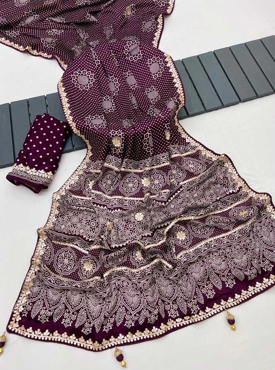 Ynf Gajji Silk KESH649 Aima Silk Sarees Wholesale Gajji Modal Sarees Printed Silk Saree Designer Silk Sarees Manufacturer- Kapda Export