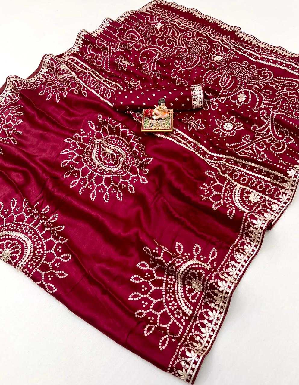 Ynf Gajji Silk KESH649 Amodita Silk Sarees Wholesale Gajji Modal Sarees Printed Silk Saree Designer Silk Sarees Manufacturer- Kapda Export