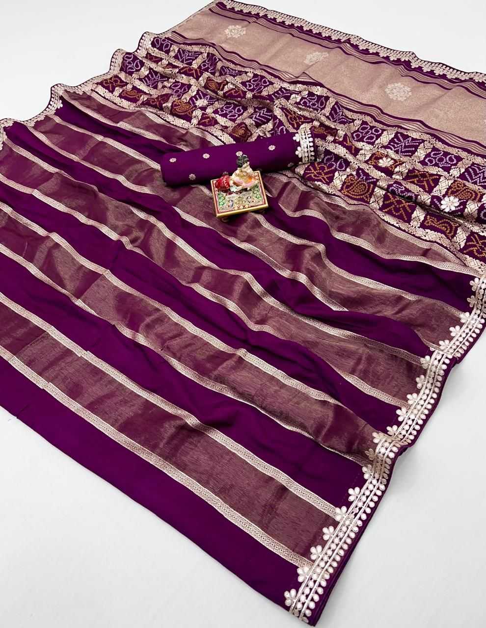 Ynf Gajji Silk KESH649 Arina Silk Sarees Wholesale Gajji Modal Sarees Printed Silk Saree Festival Silk Sarees Manufacturer- Kapda Export