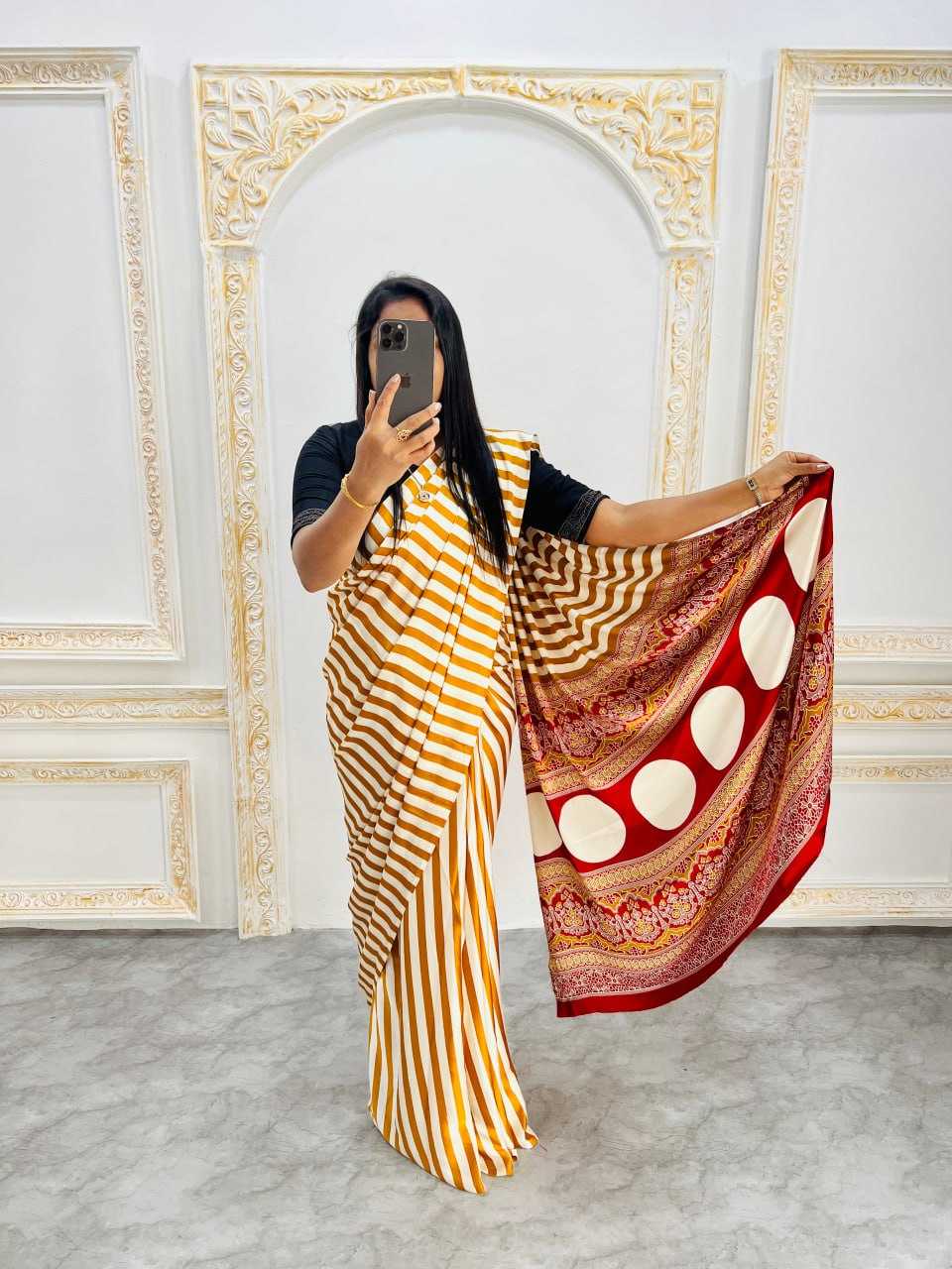 Ynf Gajji Silk RIN207 220 Sarees Wholesale Designer Sarees Printed Sarees Ajrakh Sarees Manufacturer- Kapda Export