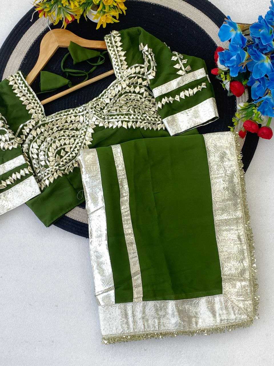 Ynf Georgette KESH538 1212 Sarees Wholesale Georgette Sarees Sequence Sarees Gota Patti Sarees Manufacturer- Kapda Export