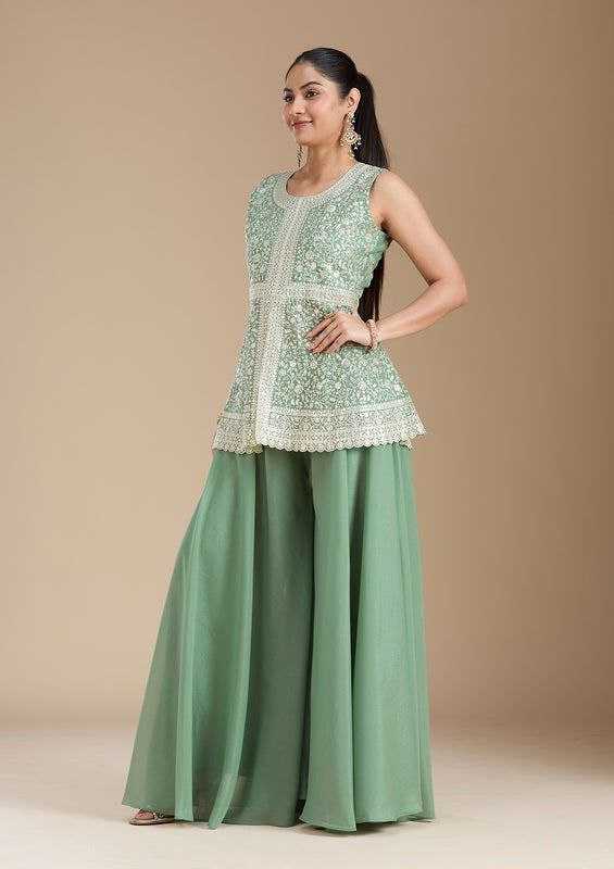 Ynf Georgette KESH552 145 Suits & Dresses Wholesale Sharara Salwar Suits Georgette Suit Designer Suits Manufacturer- Kapda Export