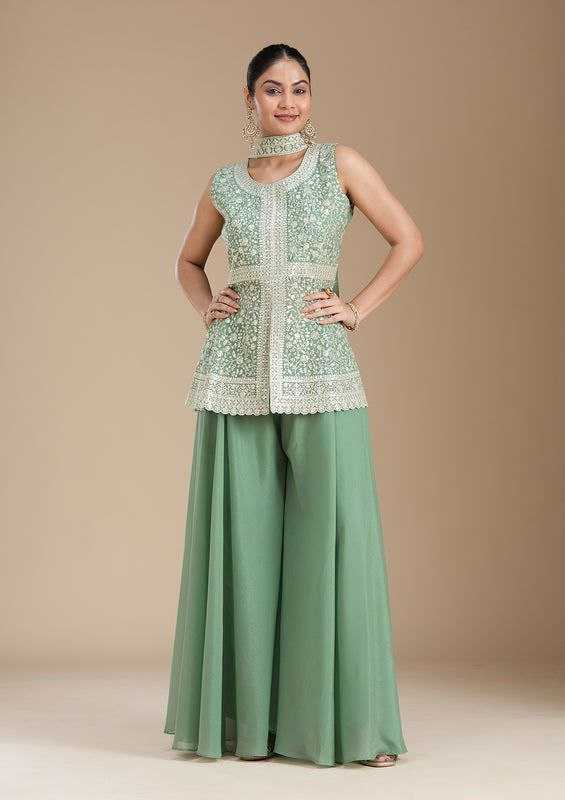 Ynf Georgette KESH552 145 Suits & Dresses Wholesale Sharara Salwar Suits Georgette Suit Designer Suits Manufacturer- Kapda Export