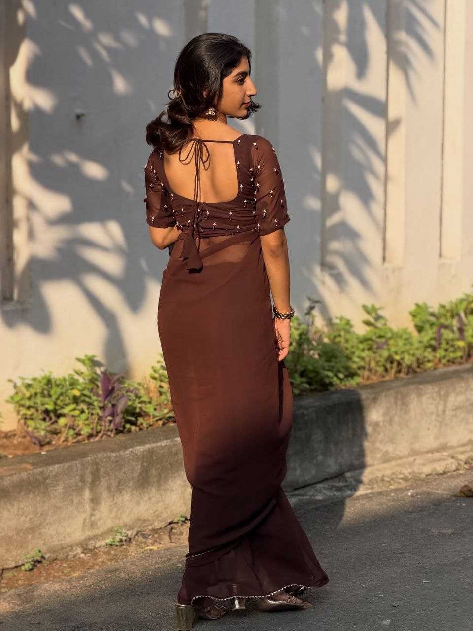 Ynf Georgette KESH554 RASS Sarees Wholesale Party Wear Sarees Georgette Sarees Embroidered Sarees Manufacturer- Kapda Export