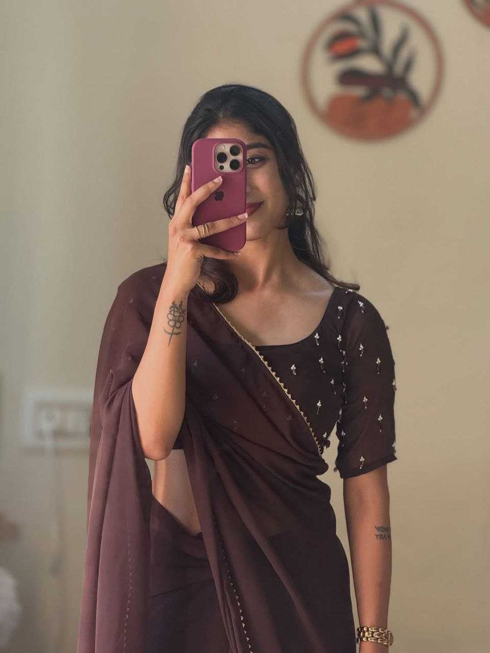 Ynf Georgette KESH554 RASS Sarees Wholesale Party Wear Sarees Georgette Sarees Embroidered Sarees Manufacturer- Kapda Export