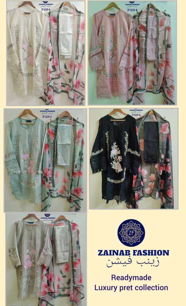 Ynf Georgette KESH557 ZAINAB 1229 Kurti Wholesale Designer Kurtis Georgette Kurti Embroidered Kurtis Manufacturer- Kapda Export