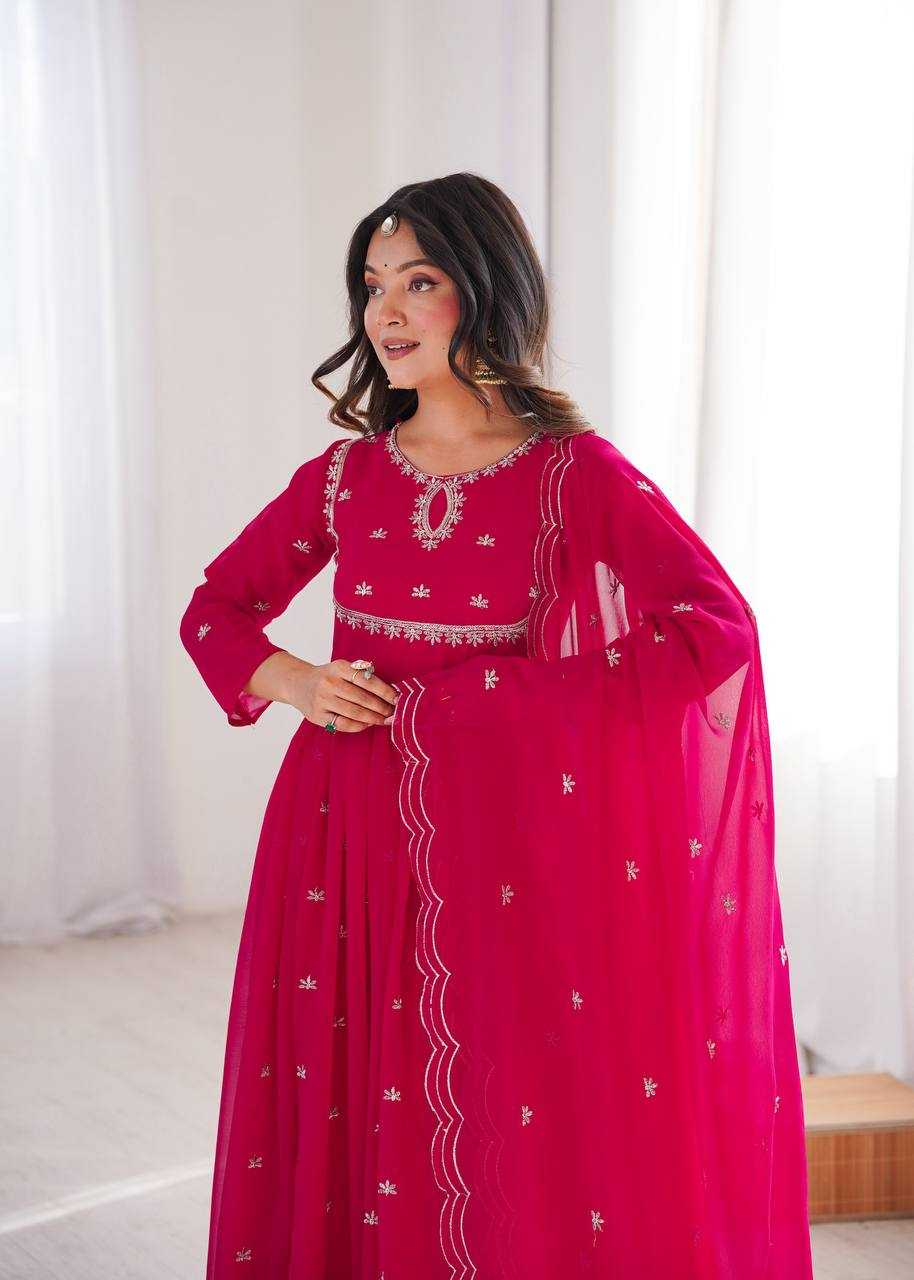 Ynf Georgette KESH617 41 Gowns Wholesale Embroidery Gowns Georgette Gown Sequin Gowns Manufacturer- Kapda Export