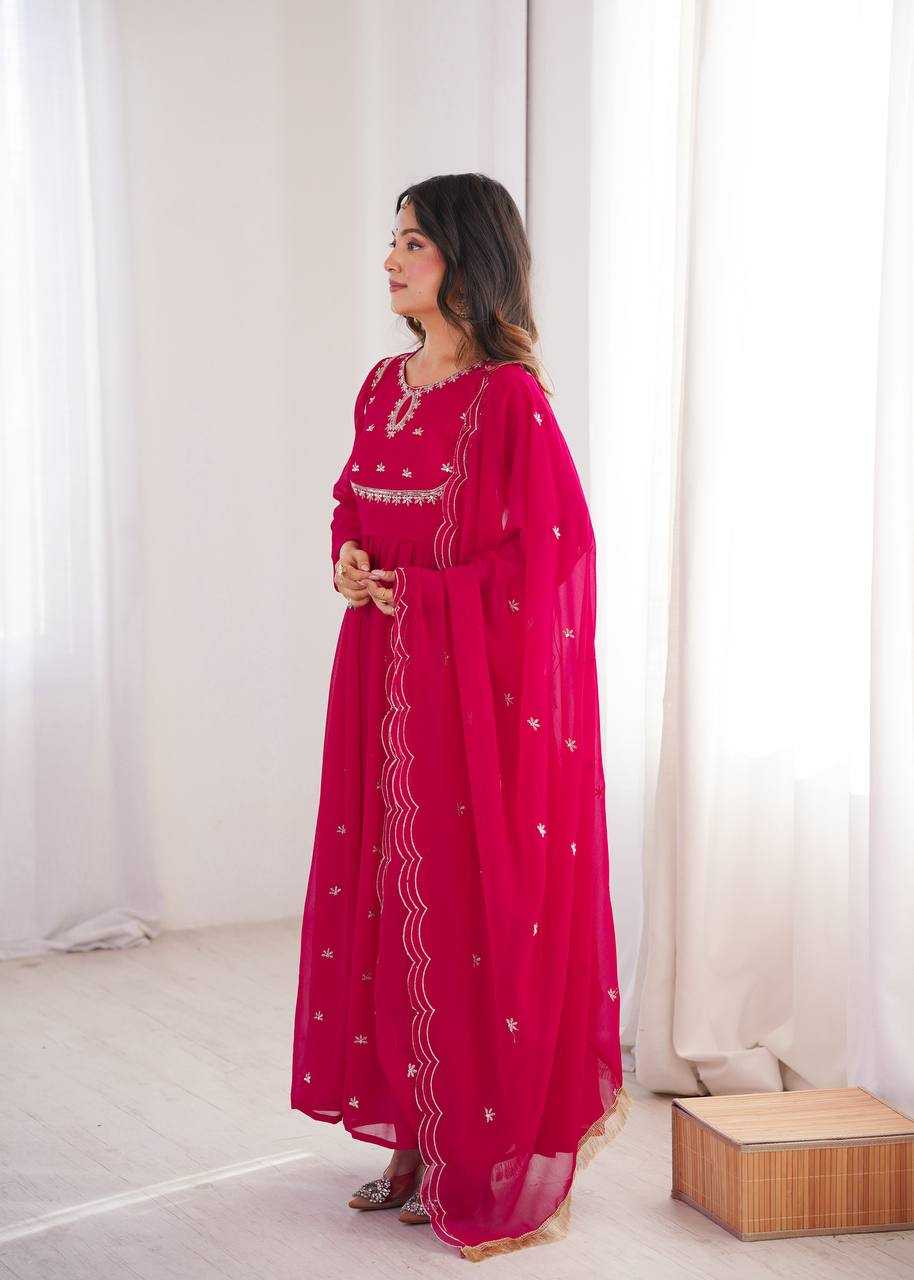 Ynf Georgette KESH617 41 Gowns Wholesale Embroidery Gowns Georgette Gown Sequin Gowns Manufacturer- Kapda Export