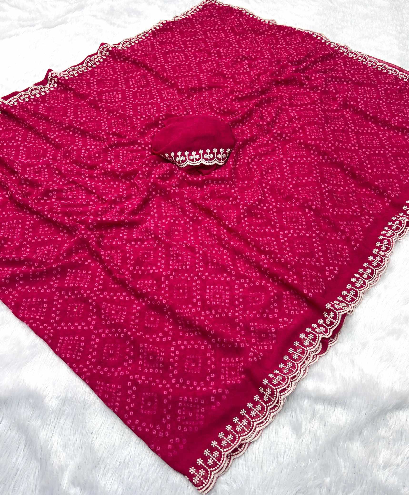 Ynf Georgette KESH649 Gulnaaz Sarees Wholesale Printed Sarees Georgette Sarees Embroidered Sarees Manufacturer- Kapda Export