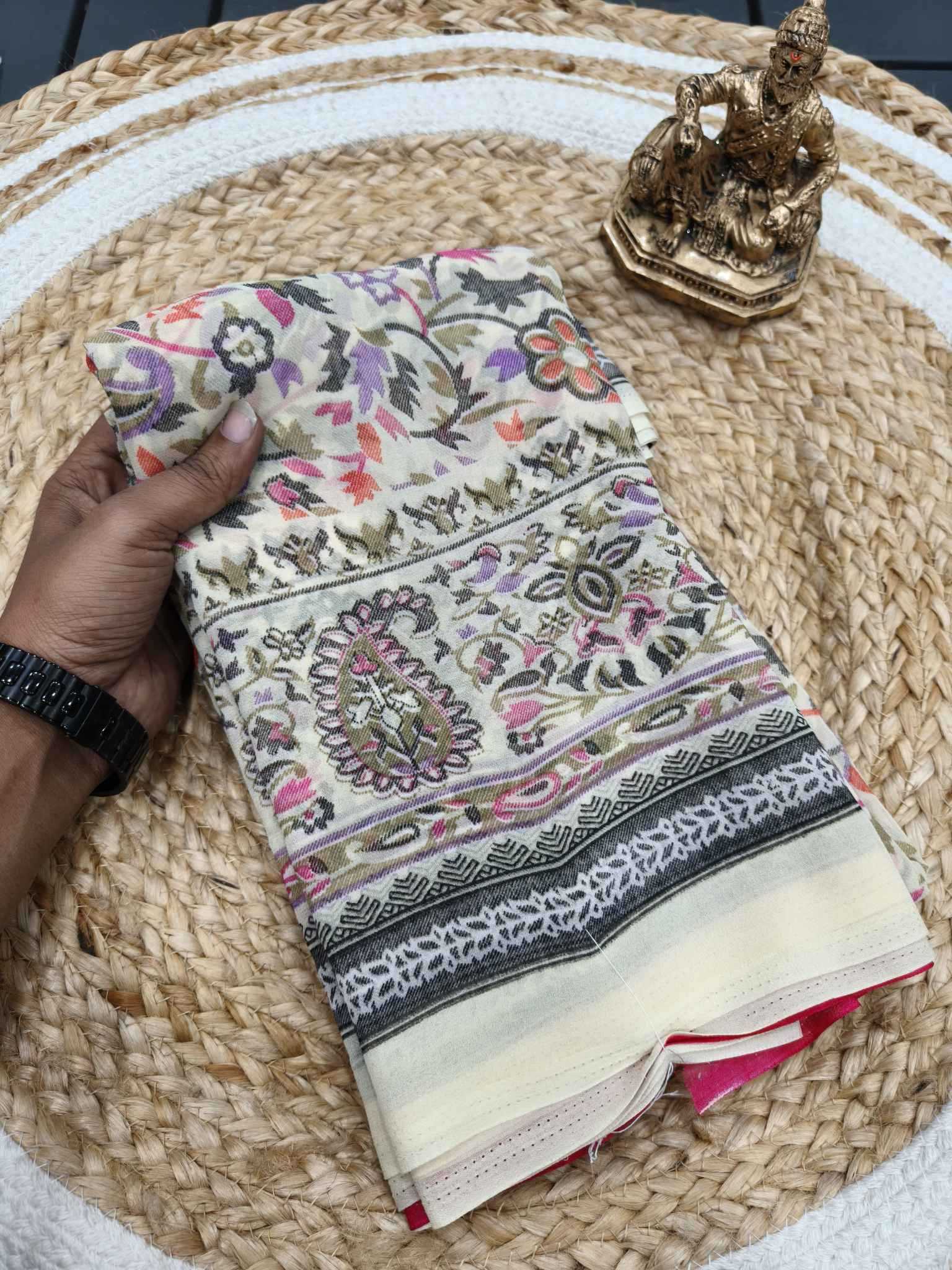 Ynf Georgette KESH673 AJRAKH SPECIAL Sarees Festive Collections Wholesale Georgette Sarees Ajrakh Sarees Onam Collections Manufacturer- Kapda Export