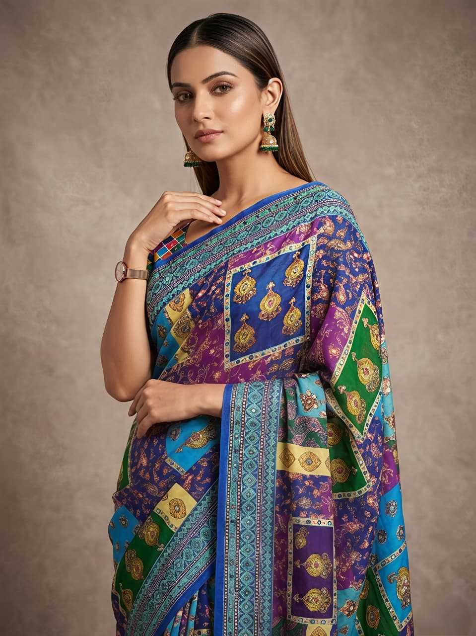 Ynf Georgette KESH673 RAJ GHARANA Sarees Wholesale Designer Sarees Printed Sarees Georgette Sarees Manufacturer- Kapda Export