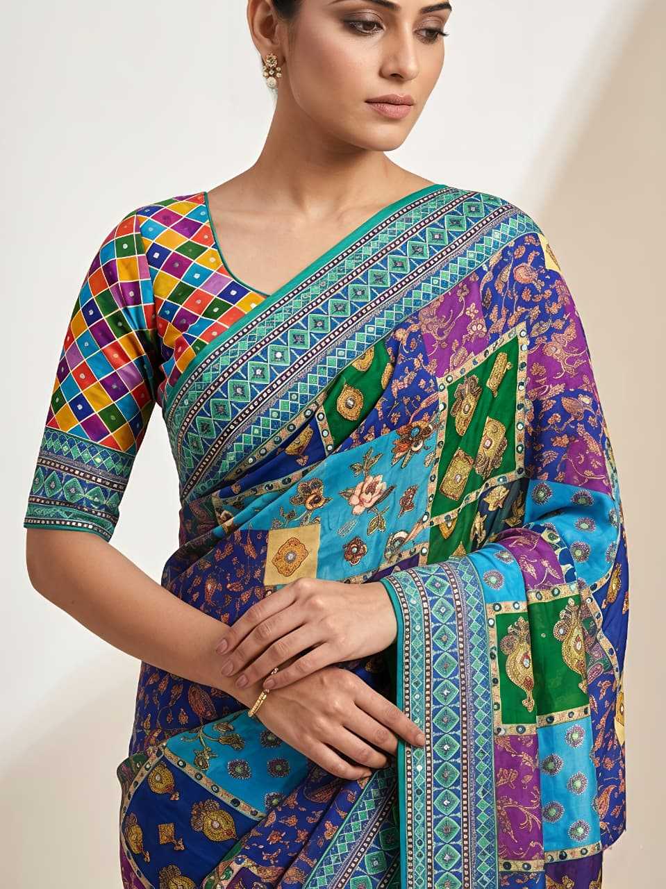 Ynf Georgette KESH673 RAJ GHARANA Sarees Wholesale Designer Sarees Printed Sarees Georgette Sarees Manufacturer- Kapda Export