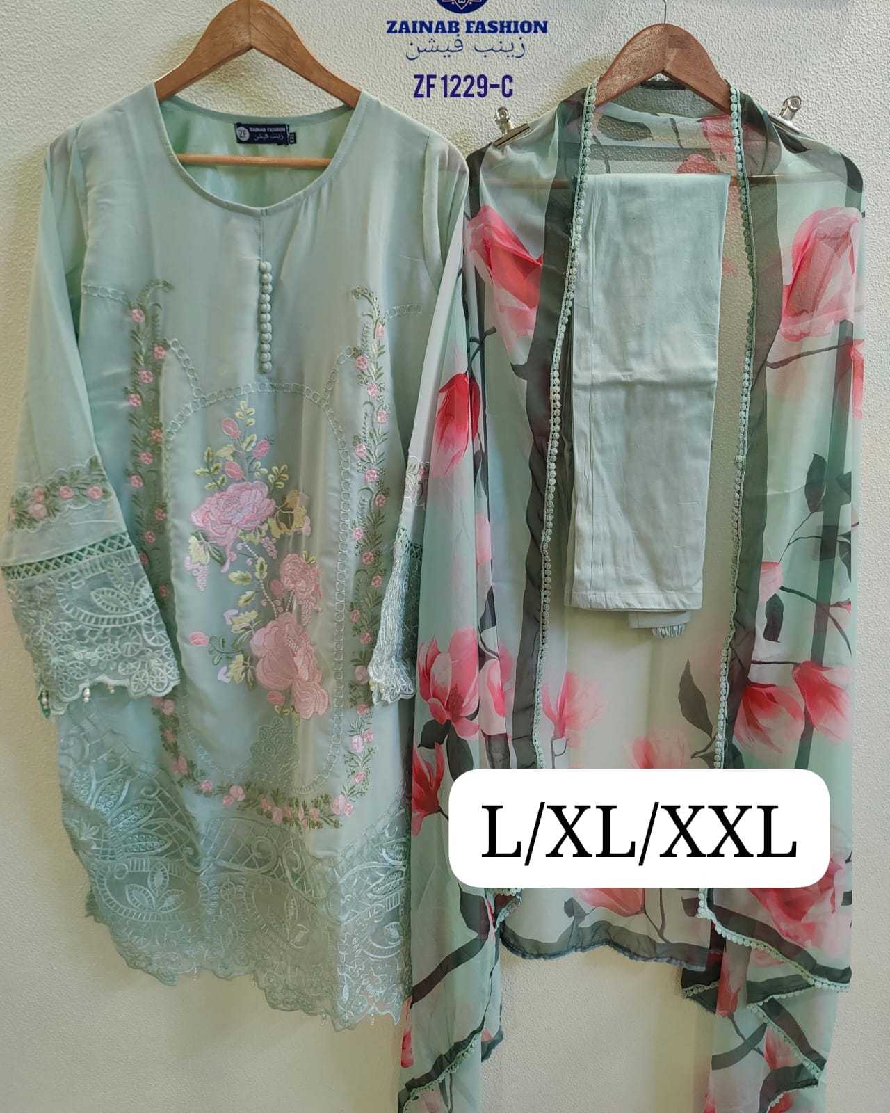 Ynf Georgette KESH677 ZAINAB 1229 Kurti Wholesale Designer Kurtis Embroidered Kurtis Handloom Kurtis Manufacturer- Kapda Export