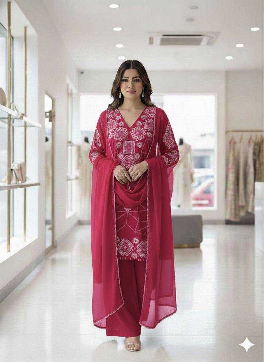 Ynf Georgette KESH678 2063 Suits & Dresses Wholesale Embroidery Suits Palazzo Suit Georgette Suit Manufacturer- Kapda Export