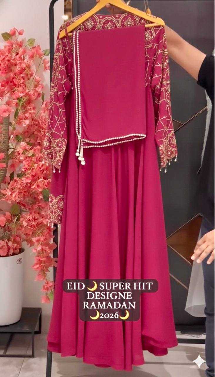 Ynf Georgette KESH678 LG-2063 Suits & Dresses Islamic Clothing Wholesale Pakistani Suits Embroidery Suits Palazzo Suit Manufacturer- Kapda Export