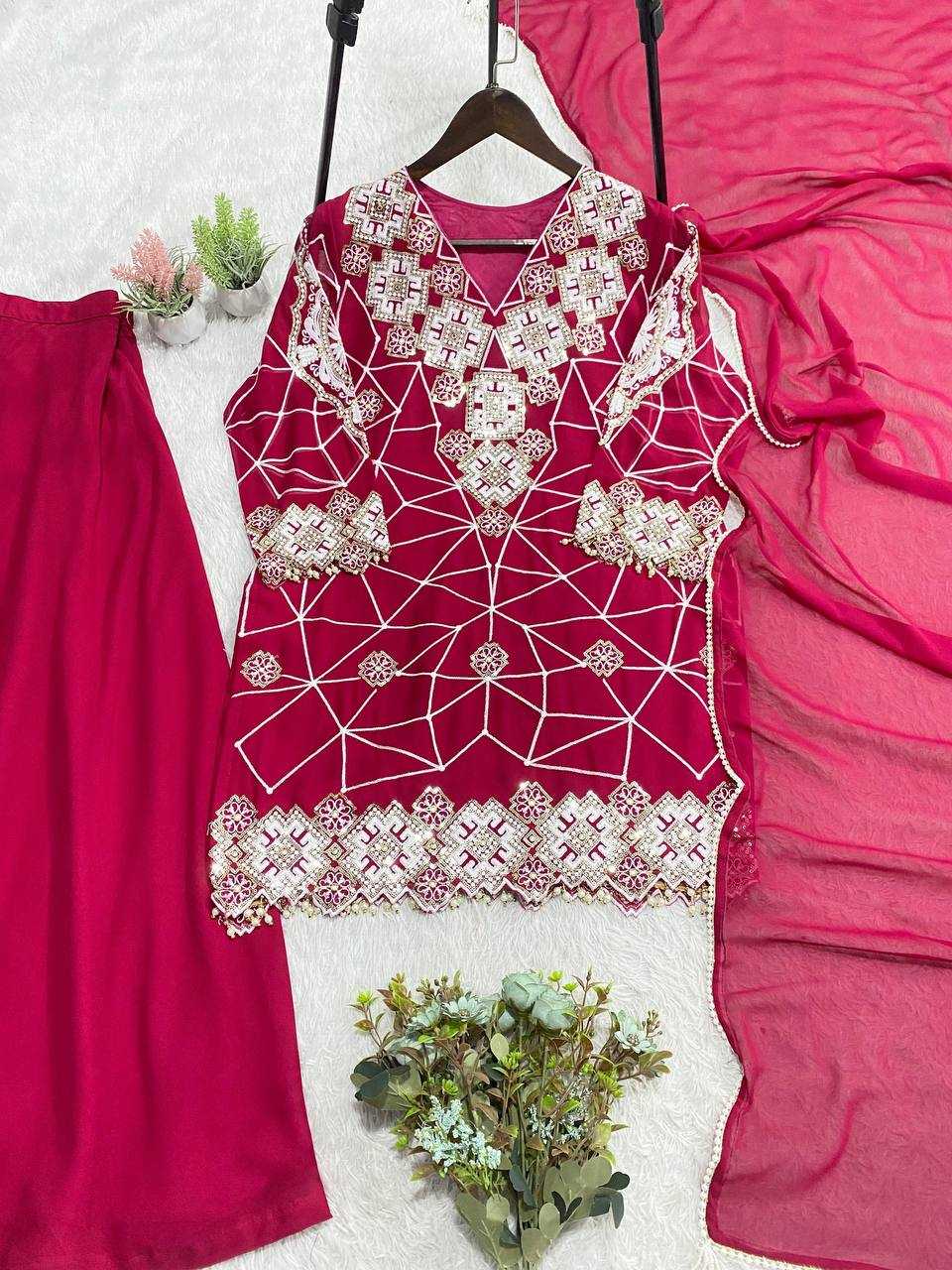 Ynf Georgette KESH678 LG-2063 Suits & Dresses Islamic Clothing Wholesale Pakistani Suits Embroidery Suits Palazzo Suit Manufacturer- Kapda Export