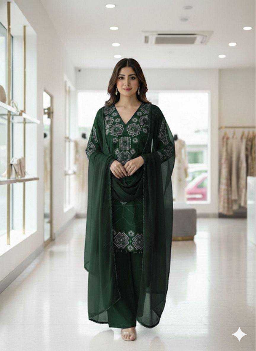 Ynf Georgette KESH678 LG-2063 Suits & Dresses Islamic Clothing Wholesale Pakistani Suits Embroidery Suits Palazzo Suit Manufacturer- Kapda Export