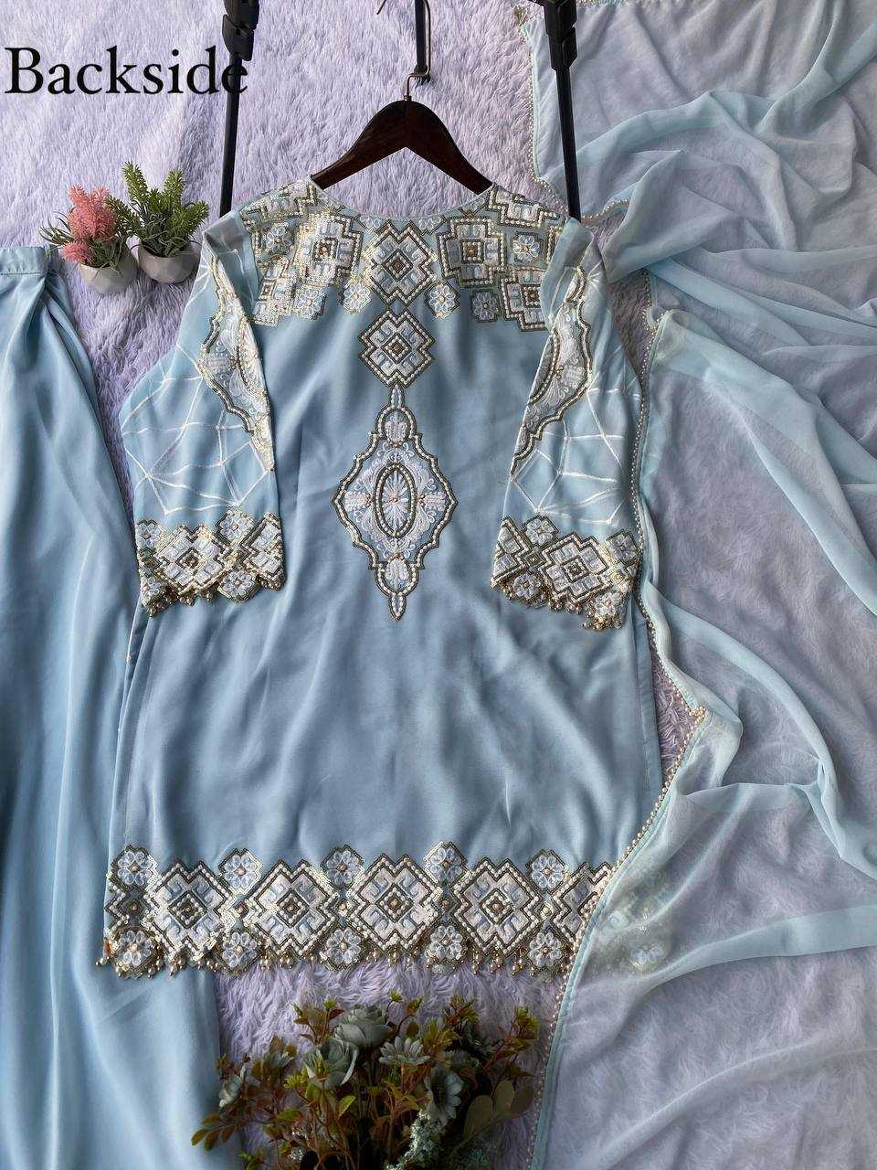 Ynf Georgette KESH678 LG-2063 Suits & Dresses Islamic Clothing Wholesale Pakistani Suits Embroidery Suits Palazzo Suit Manufacturer- Kapda Export
